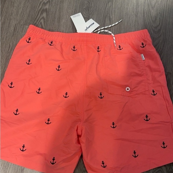NWT Coral Swim Shorts with Anchor Print - Picture 4 of 5